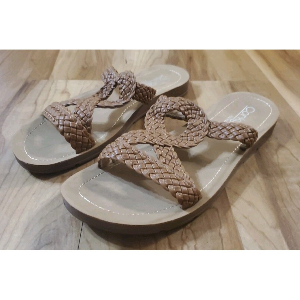 Womens Corkys Sandals Size 10‎ Cognac Brown All Tangled Up